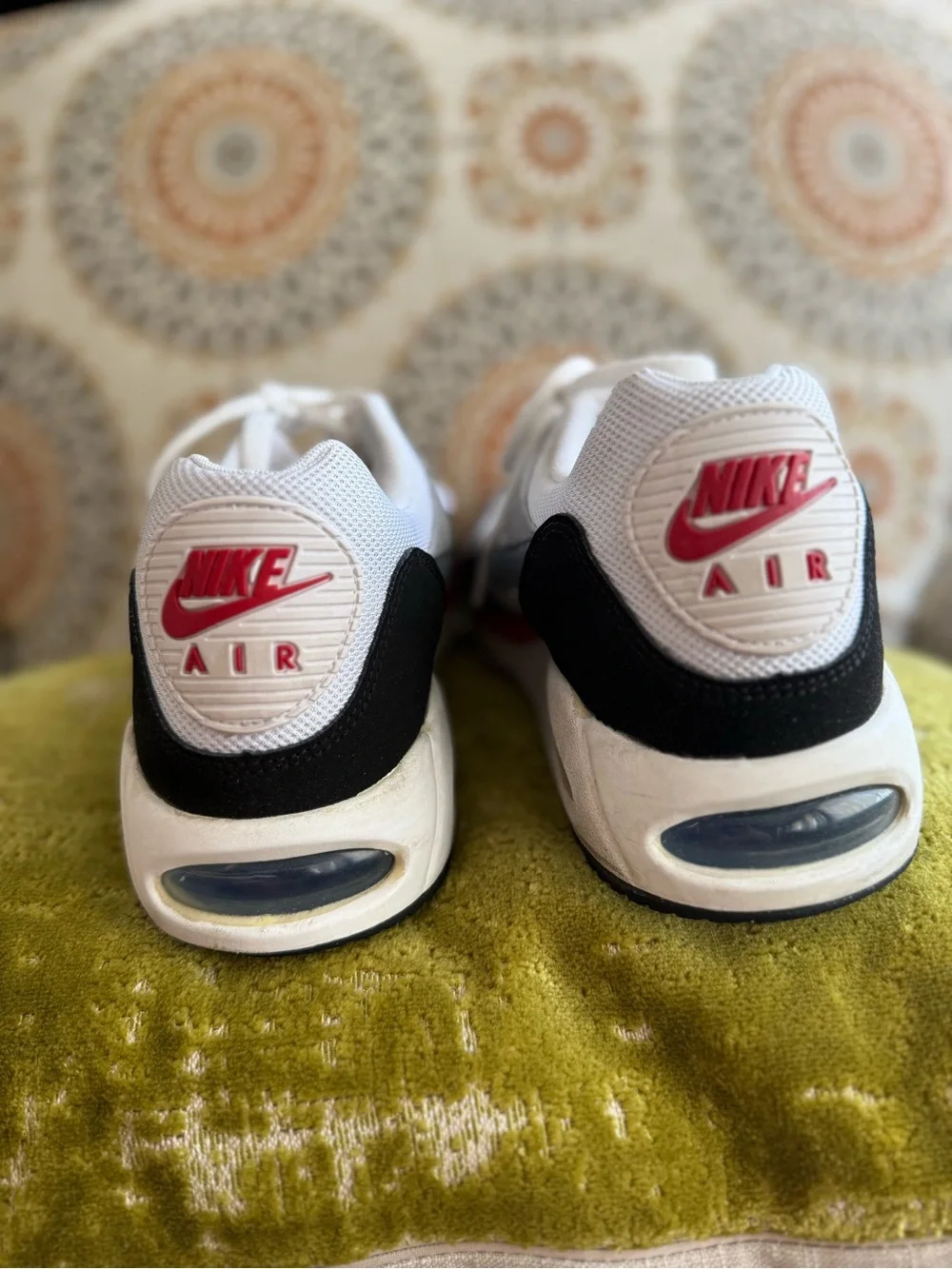 Nike Men's White Black Gray Red Air Max Sneakers